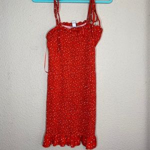 Red flower dress